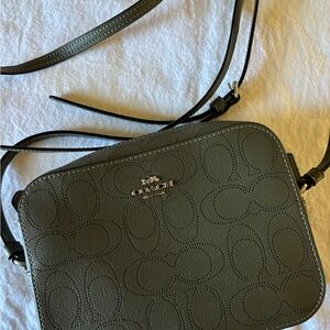COACH Mini Camera Bag Signature Perforated Leather